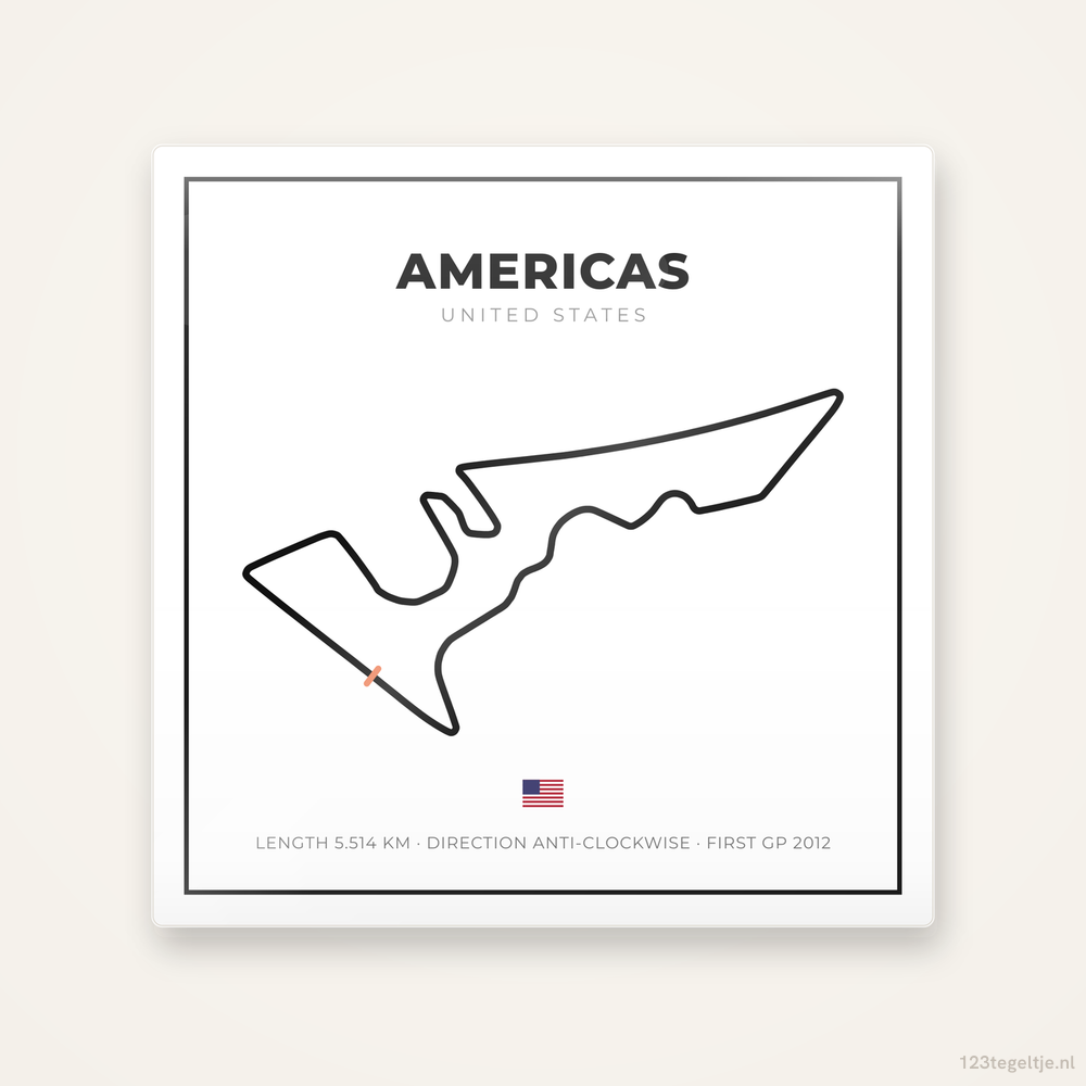 Circuit Americas tegeltje Grid Light | Verenigde Staten