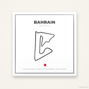 Circuit Bahrain tegeltje Grid Light | Bahrein