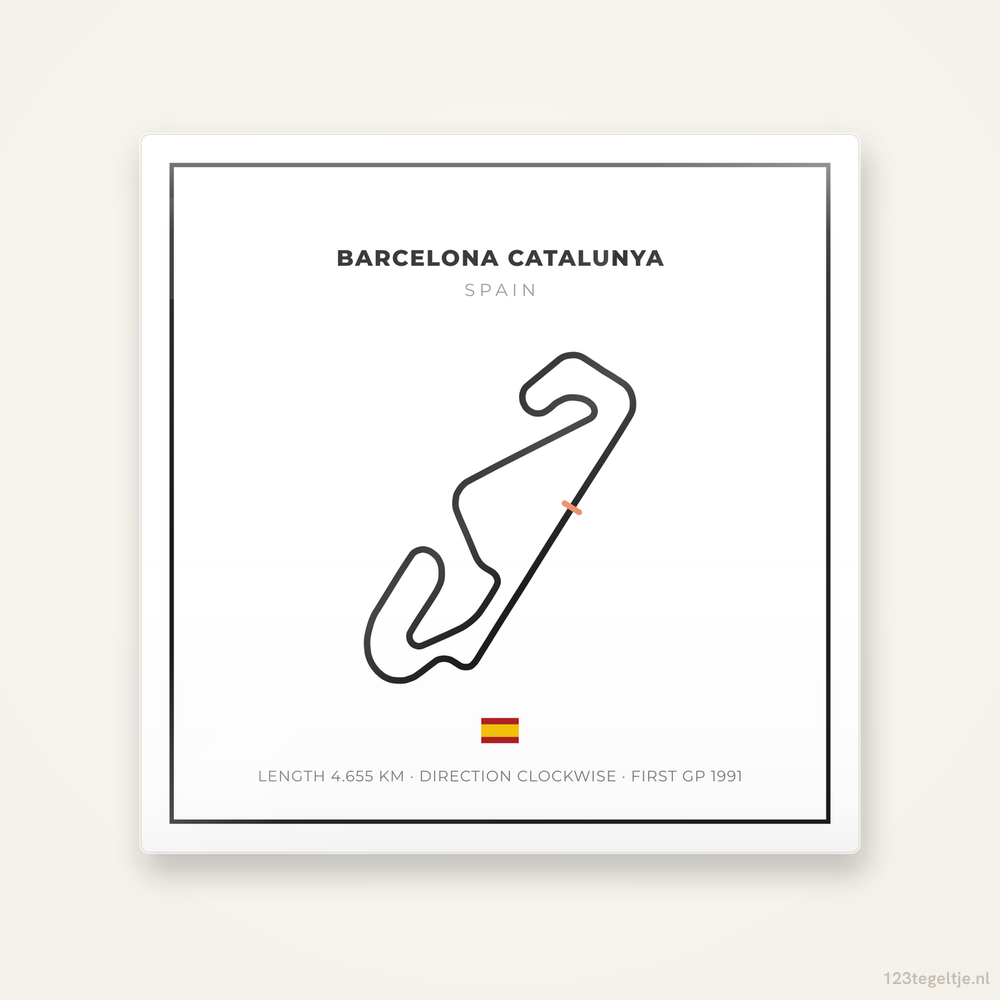 Circuit Barcelona Catalunya tegeltje Grid Light | Spanje