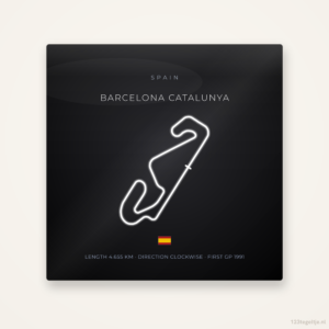 Circuit Barcelona Catalunya tegeltje Night Apex | Spanje