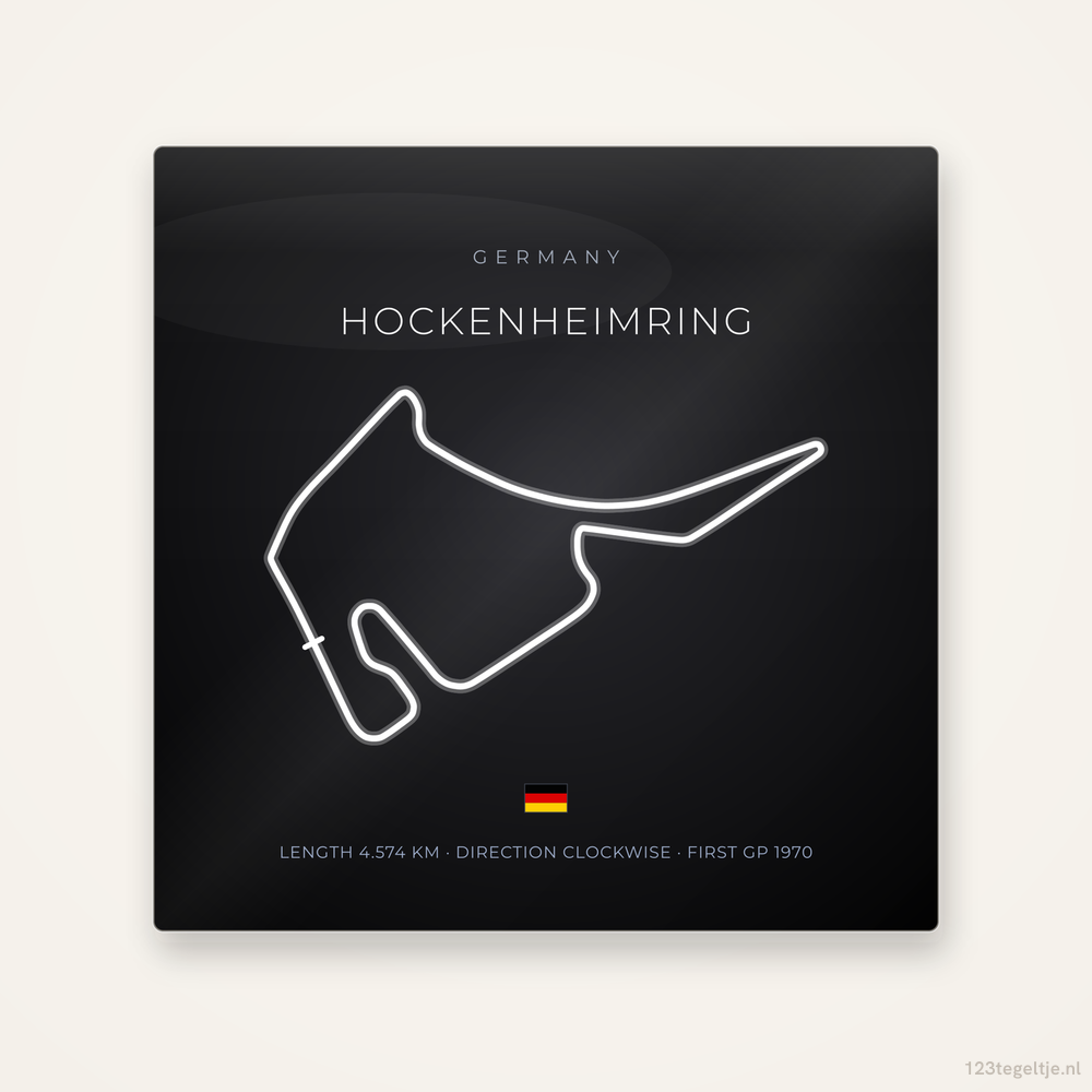 Circuit Hockenheimring tegeltje Night Apex | Duitsland