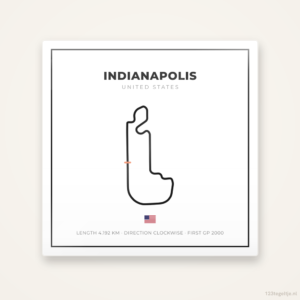Circuit Indianapolis tegeltje Grid Light | Verenigde Staten