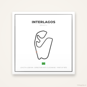 Circuit Interlagos tegeltje Grid Light | Brazilië