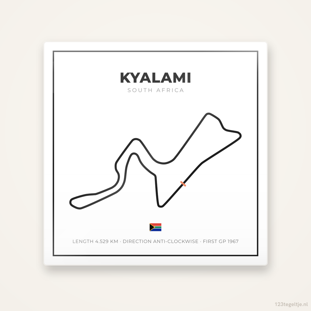 Circuit Kyalami tegeltje Grid Light | Zuid Afrika