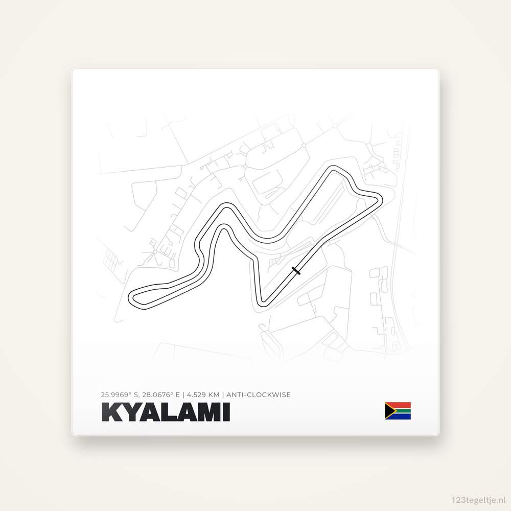 Circuit Kyalami tegeltje | Zuid Afrika