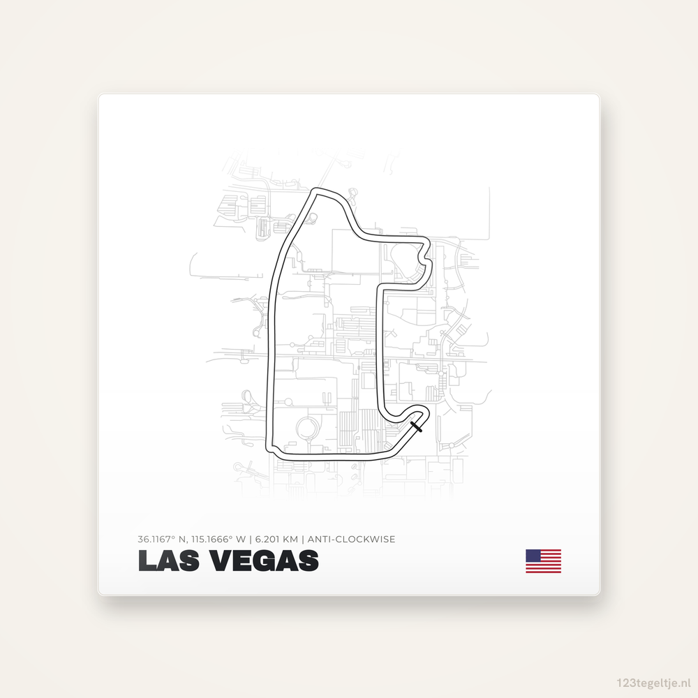 Circuit Las Vegas tegeltje | Verenigde Staten