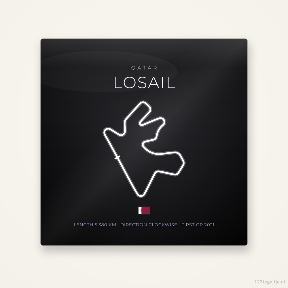 Circuit Losail tegeltje Night Apex | Qatar