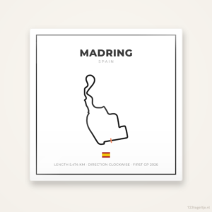Circuit Madring tegeltje Grid Light | Spanje