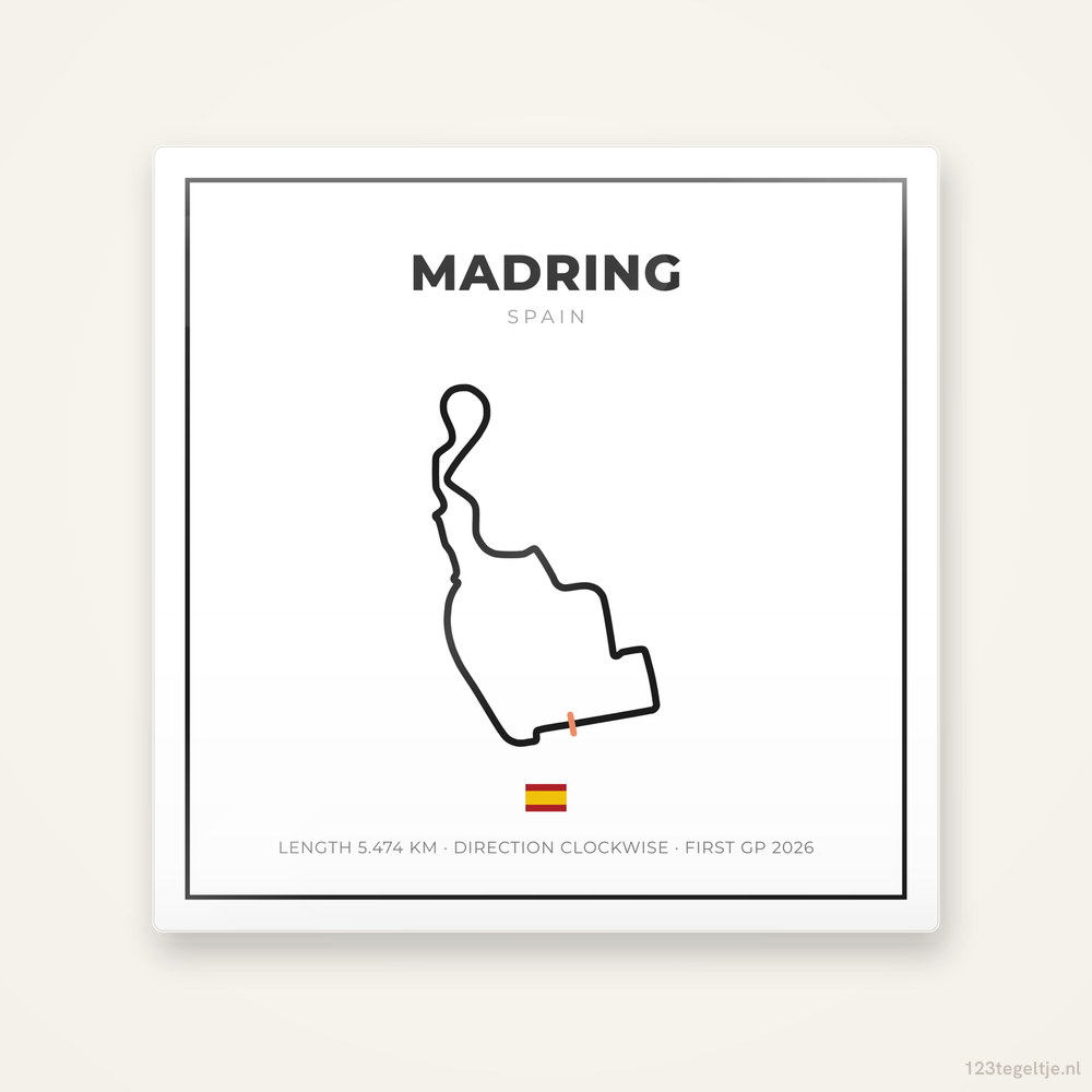 Circuit Madring tegeltje Grid Light | Spanje
