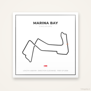 Circuit Marina Bay tegeltje Grid Light | Singapore