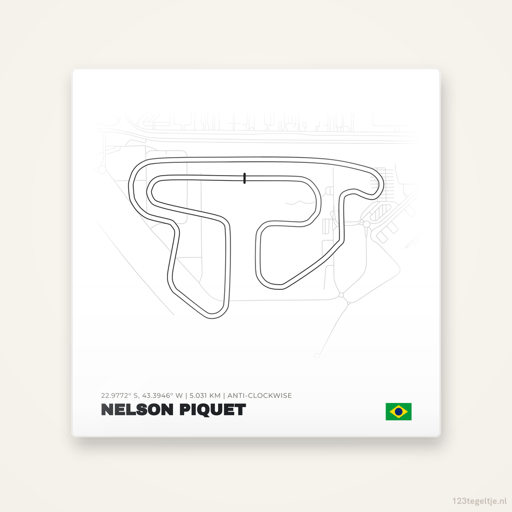 Circuit Nelson Piquet tegeltje | Brazilië