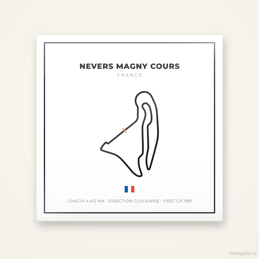 Circuit Nevers Magny Cours tegeltje Grid Light | Frankrijk