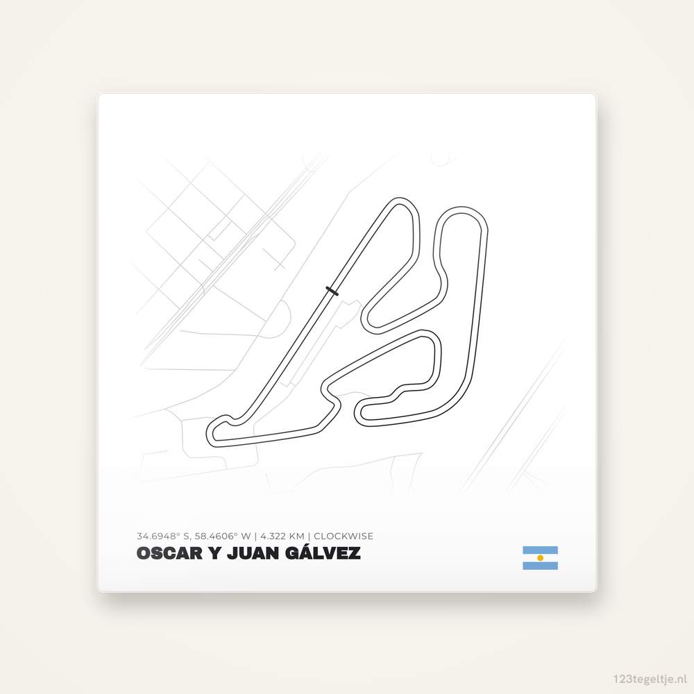 Circuit Oscar y Juan Gálvez tegeltje | Argentinië
