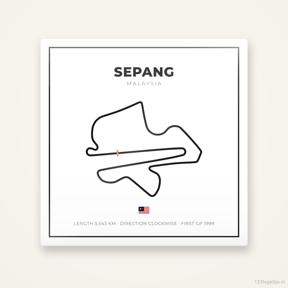 Circuit Sepang tegeltje Grid Light | Maleisië