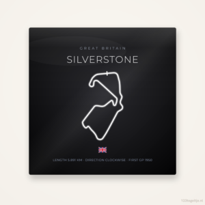 Circuit Silverstone tegeltje Night Apex | Groot Brittannië
