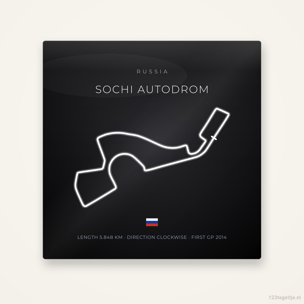 Circuit Sochi Autodrom tegeltje Night Apex | Rusland