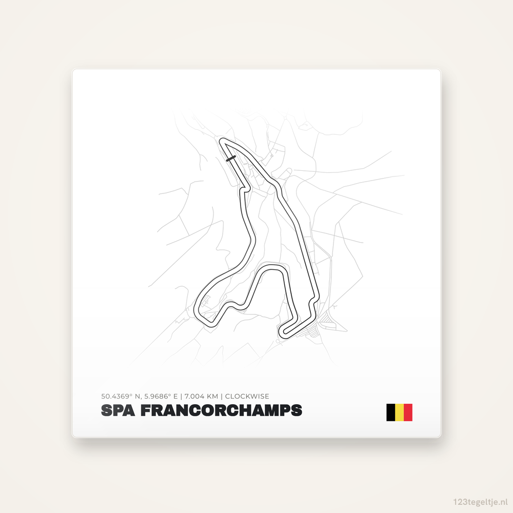 Circuit Spa Francorchamps tegeltje | België