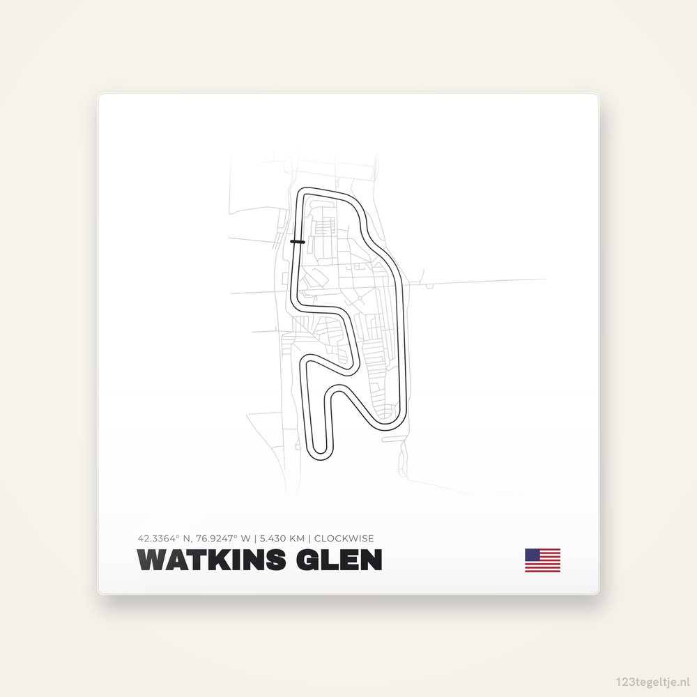 Circuit Watkins Glen tegeltje | Verenigde Staten