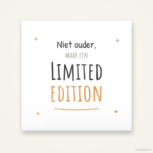 Limited Edition, keramisch tegeltje 15 bij 15 cm