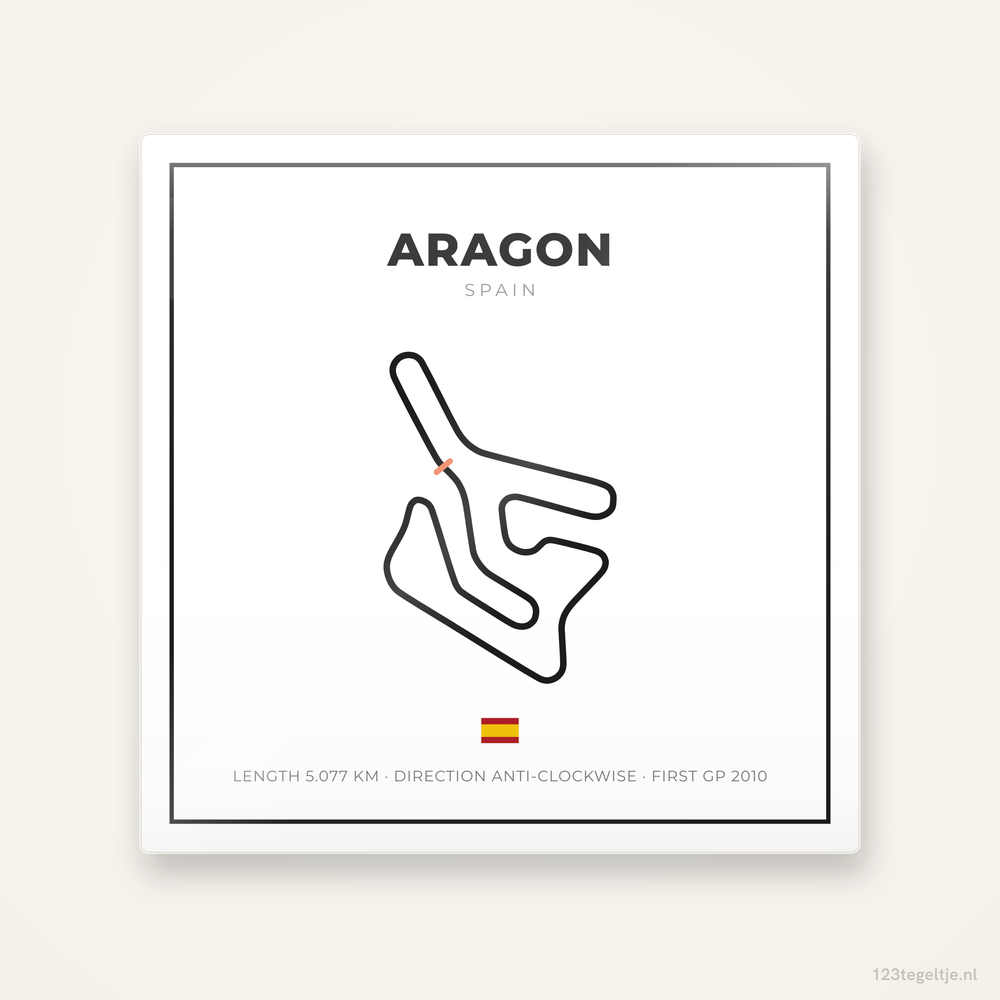 MotoGP circuit Aragon tegeltje Grid Light | Spanje