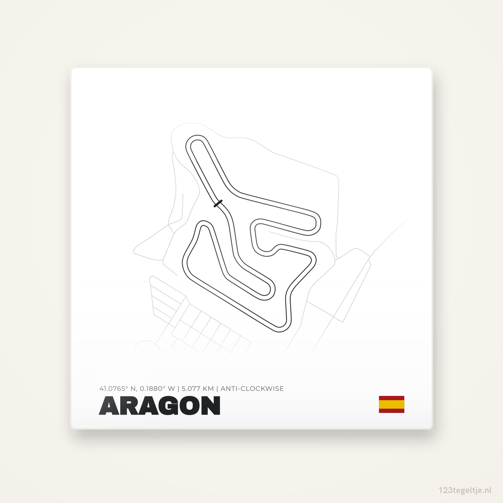 MotoGP circuit Aragon tegeltje | Spanje