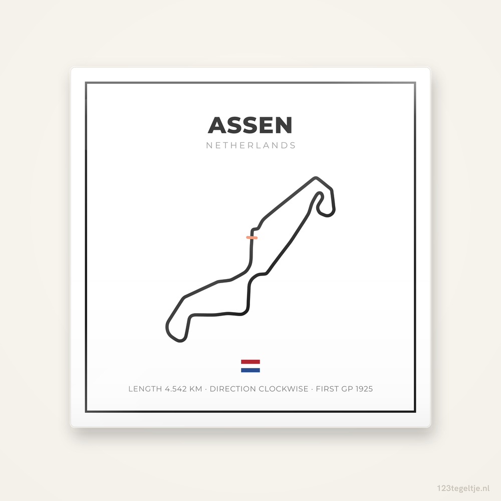 MotoGP circuit Assen tegeltje Grid Light | Nederland