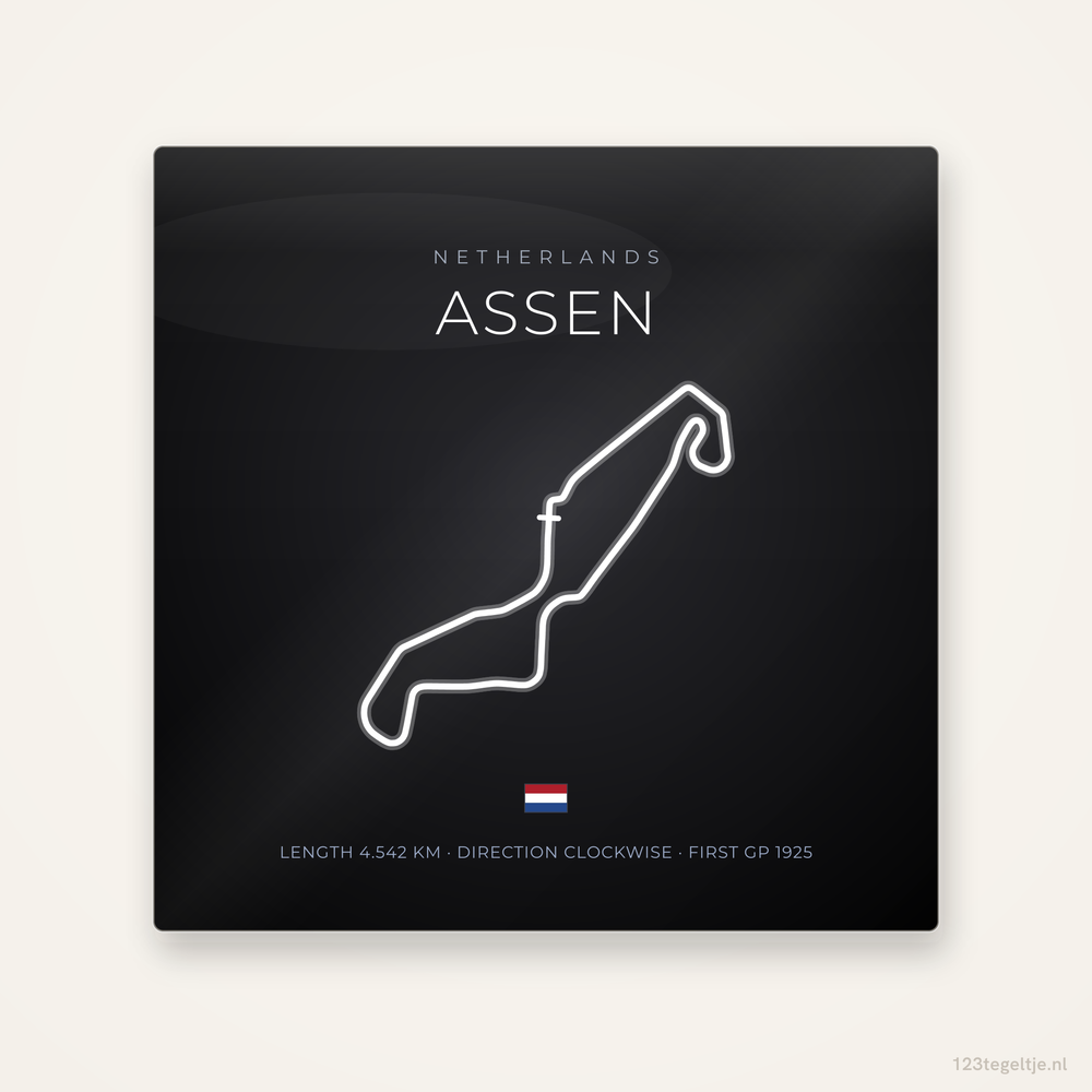 MotoGP circuit Assen tegeltje Night Apex | Nederland