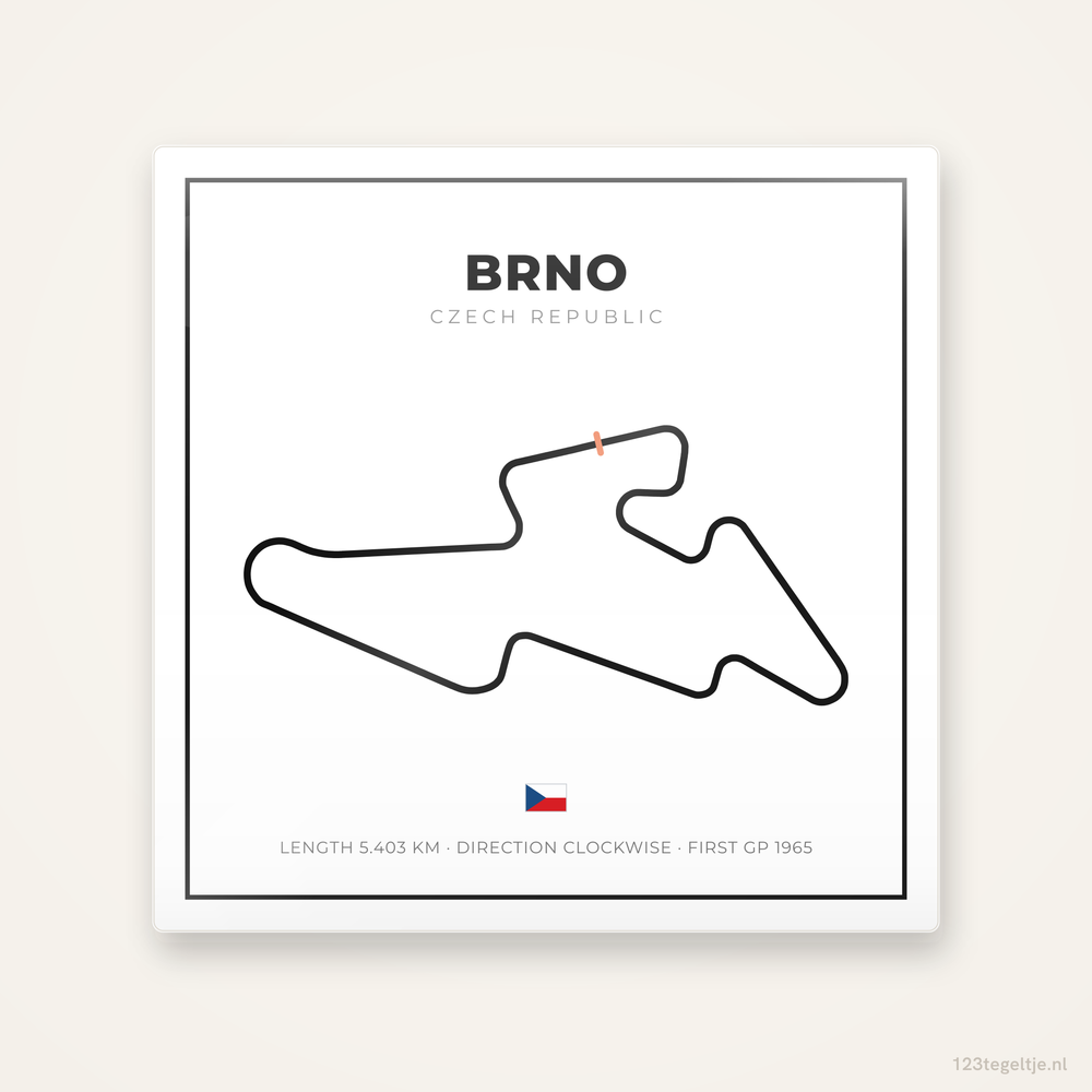 MotoGP circuit Brno tegeltje Grid Light | Tsjechie