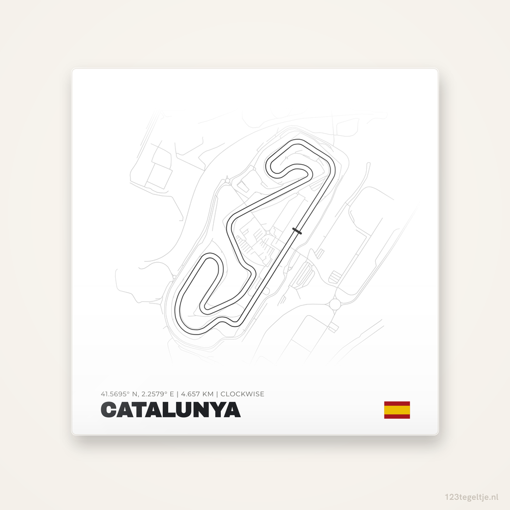 MotoGP circuit Catalunya tegeltje | Spanje