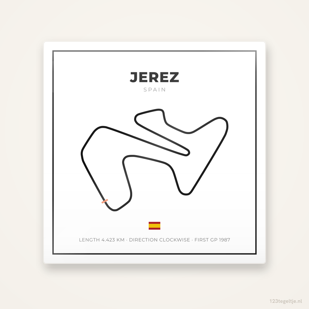 MotoGP circuit Jerez tegeltje Grid Light | Spanje