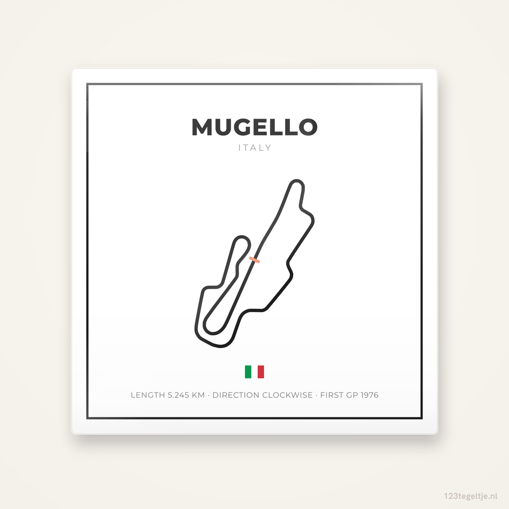 MotoGP circuit Mugello tegeltje Grid Light | Italie