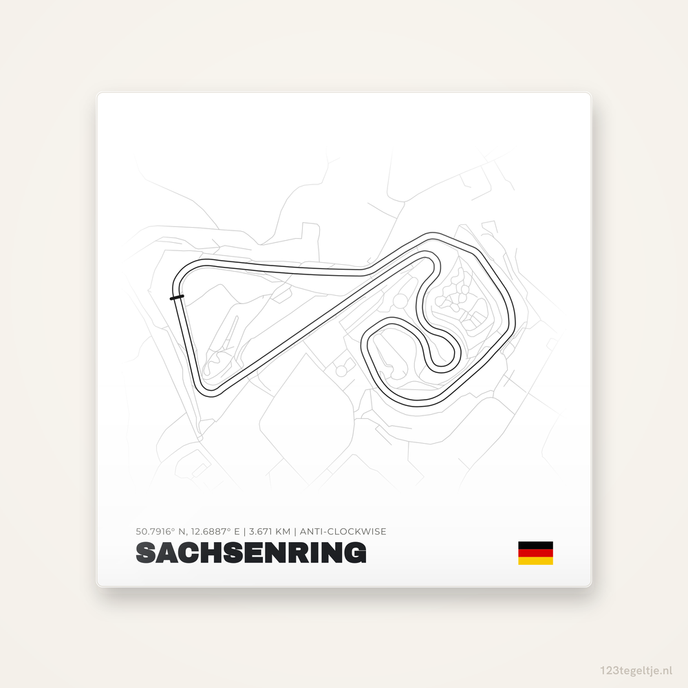MotoGP circuit Sachsenring tegeltje | Duitsland