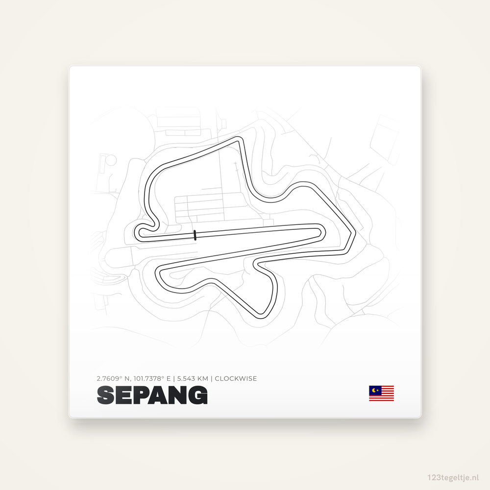 MotoGP circuit Sepang tegeltje | Maleisie
