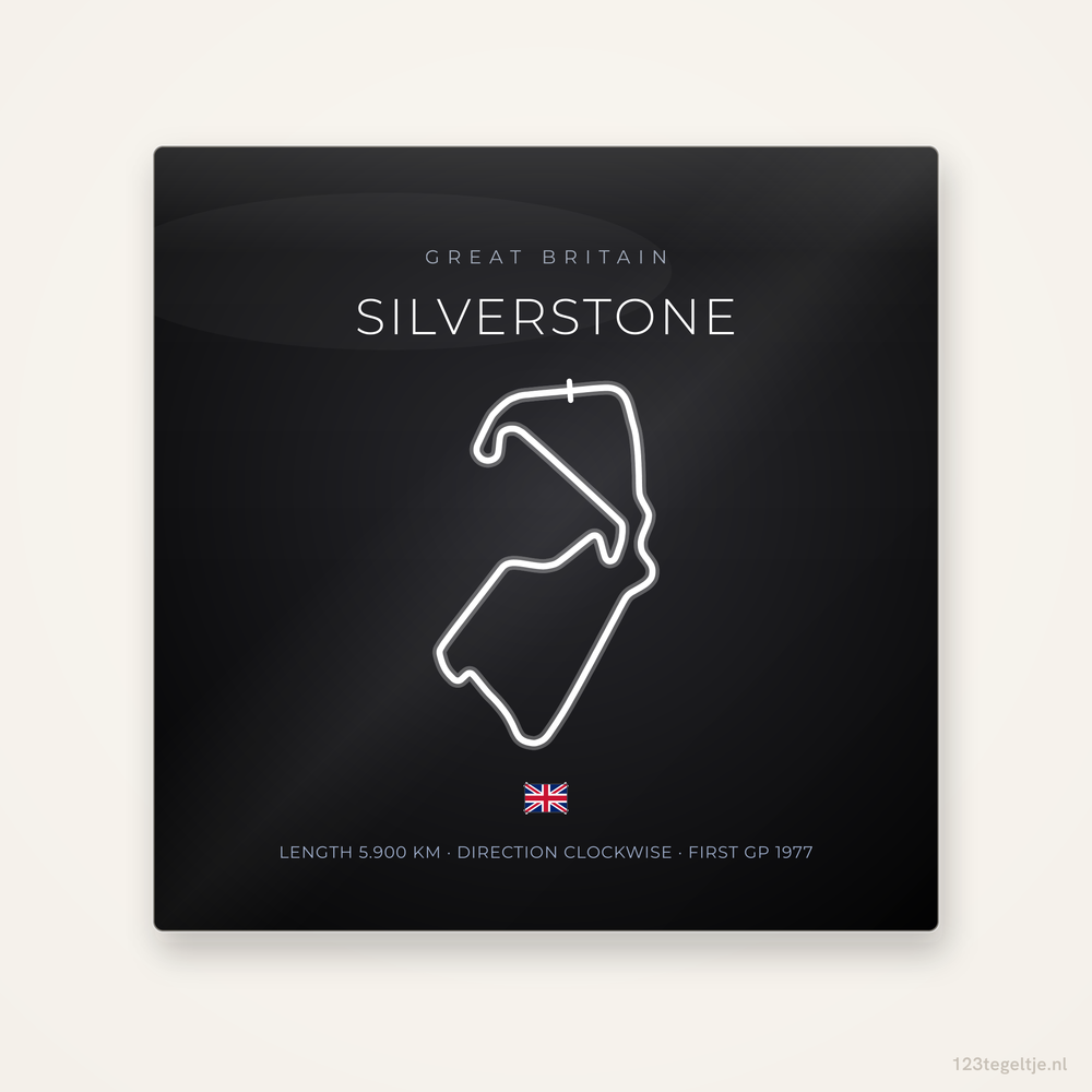 MotoGP circuit Silverstone tegeltje Night Apex | Groot-Brittannie