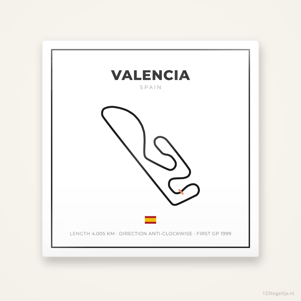 MotoGP circuit Valencia tegeltje Grid Light | Spanje