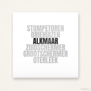 Tegeltje Alkmaar en omgeving