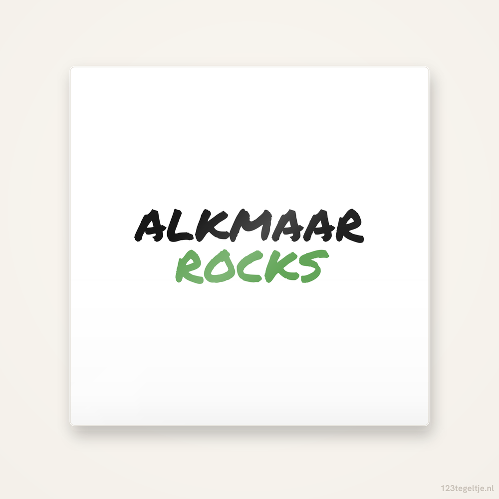 Tegeltje Alkmaar Rocks handletter