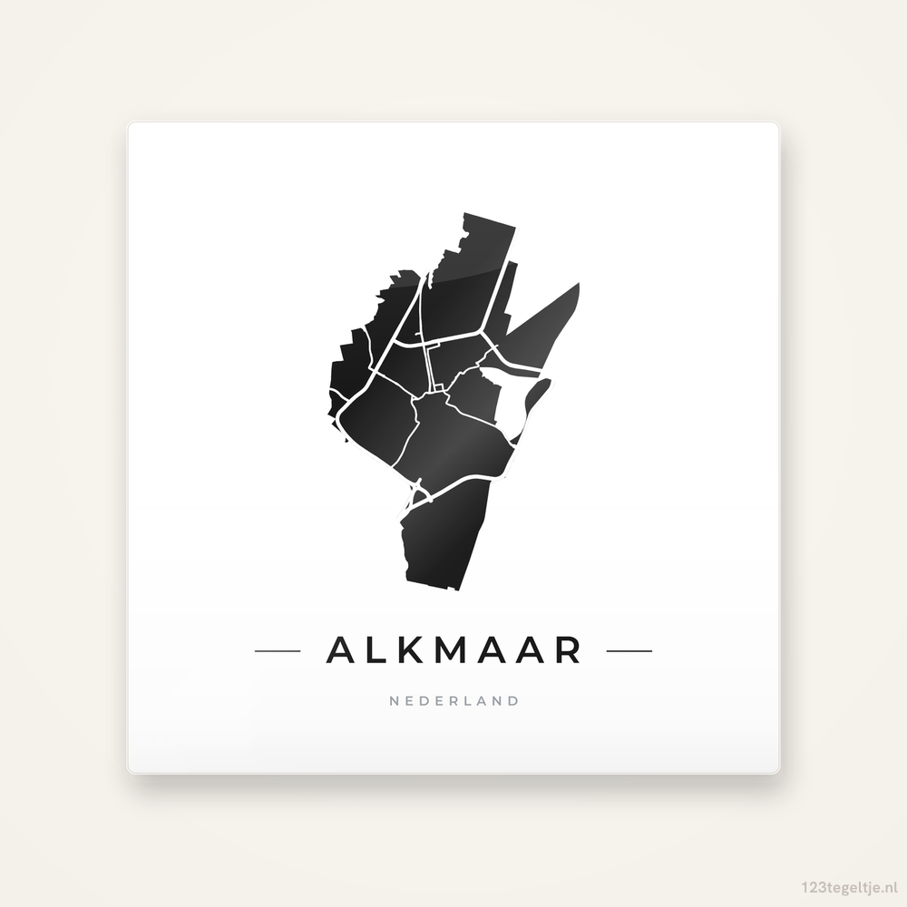 Tegeltje Alkmaar silhouet