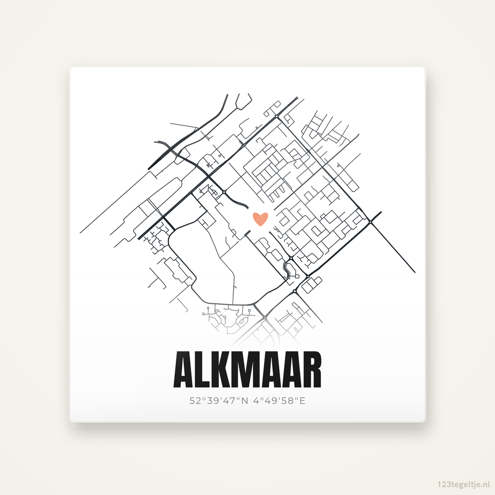 Tegeltje Alkmaar stadskaart