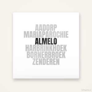 Tegeltje Almelo en omgeving