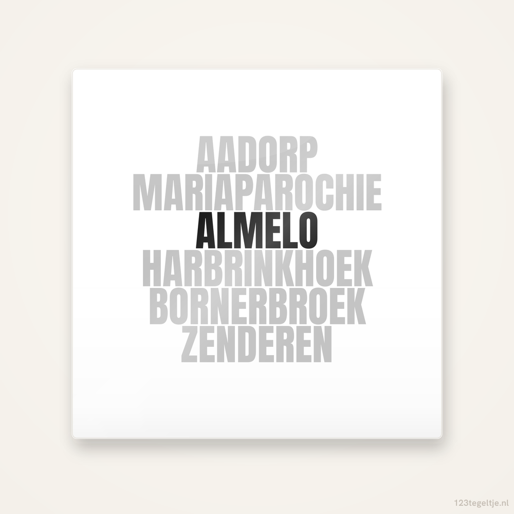 Tegeltje Almelo en omgeving