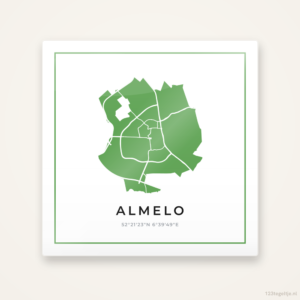Tegeltje Almelo silhouet groen
