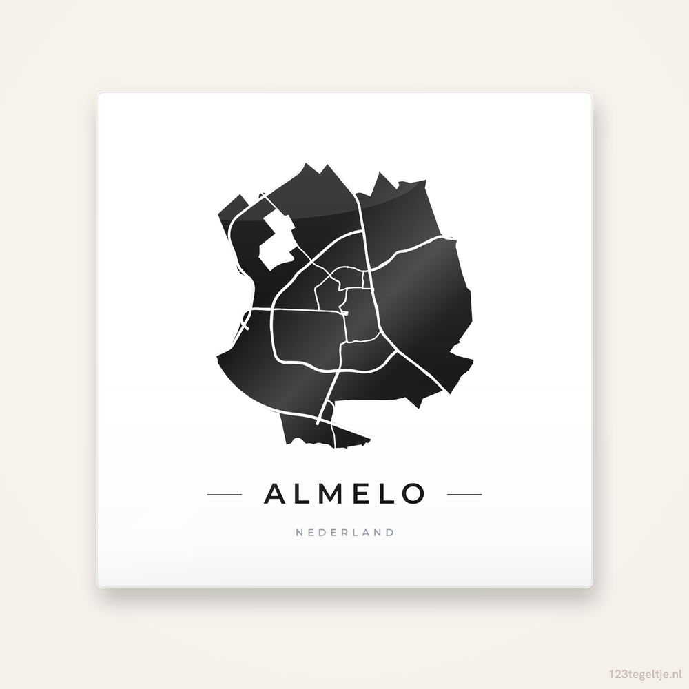 Tegeltje Almelo silhouet