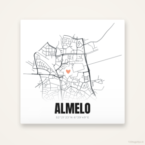 Tegeltje Almelo stadskaart