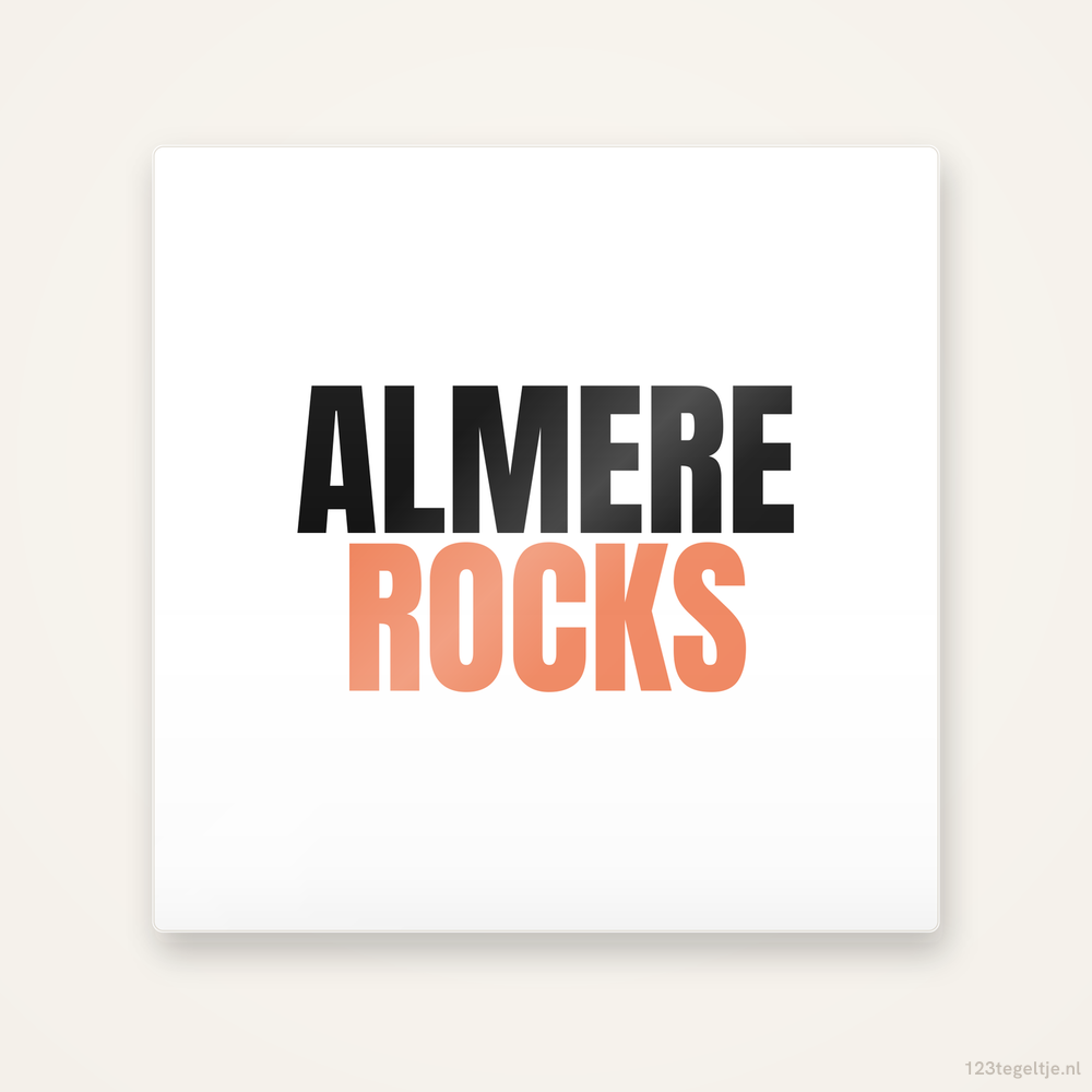 Tegeltje Almere Rocks