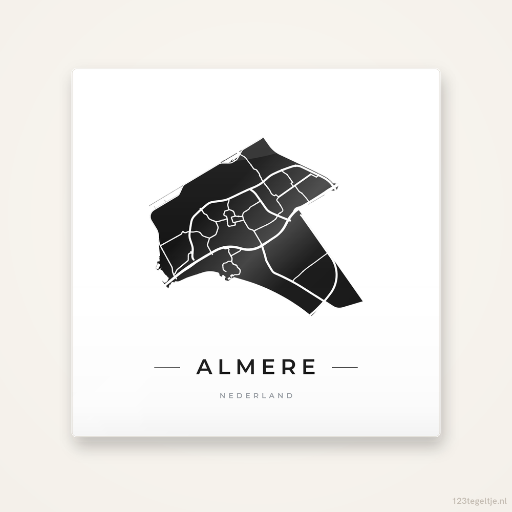 Tegeltje Almere silhouet