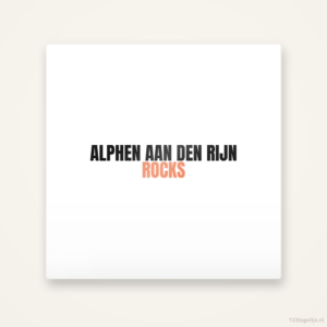 Tegeltje Alphen aan den Rijn Rocks
