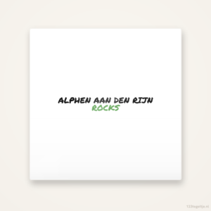 Tegeltje Alphen aan den Rijn Rocks handletter