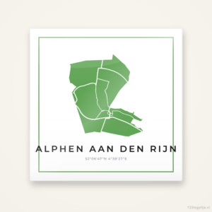 Tegeltje Alphen aan den Rijn silhouet groen