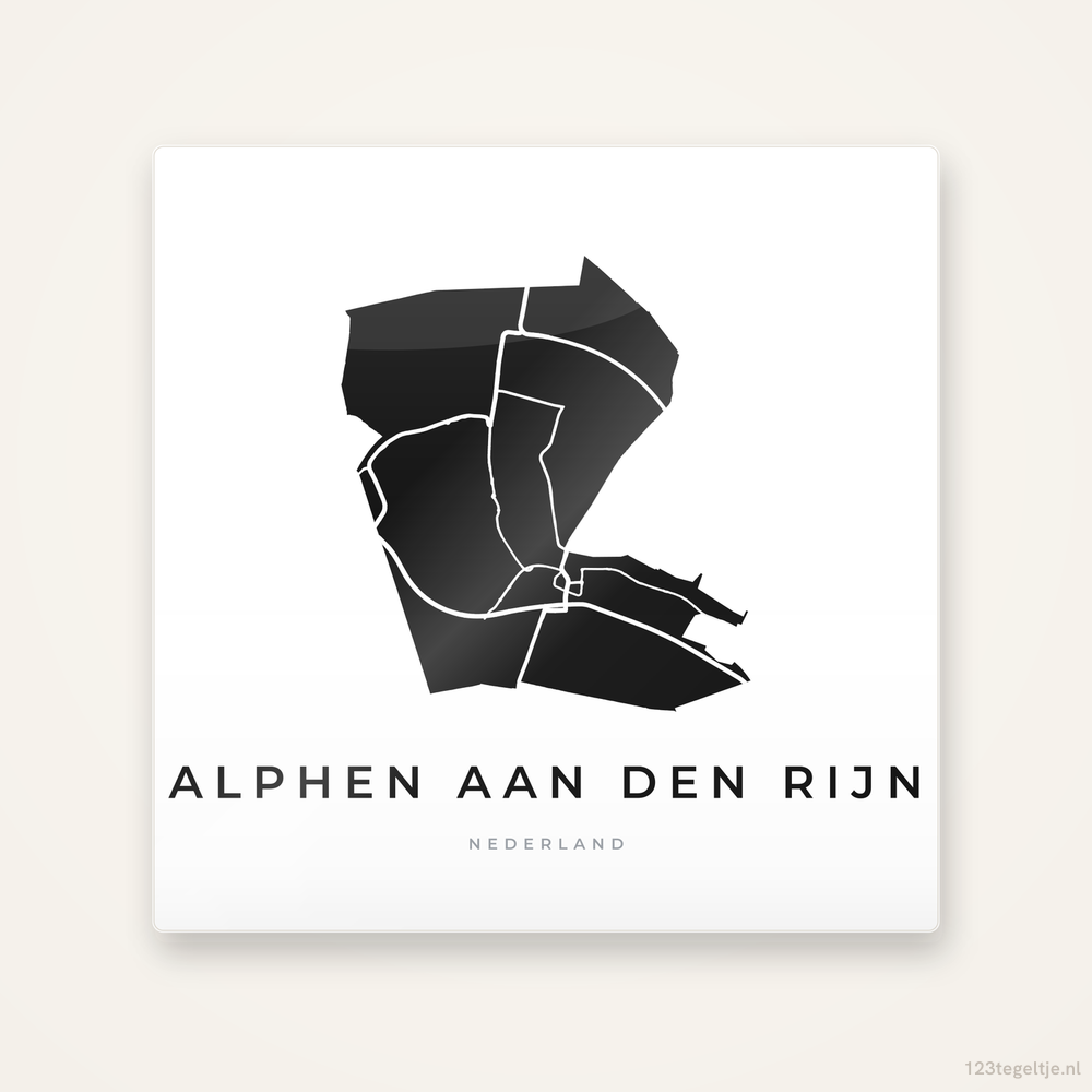 Tegeltje Alphen aan den Rijn silhouet